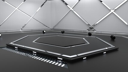 Studio Set Background 2268_3D Virtual TV Studio News_Studio Background	
