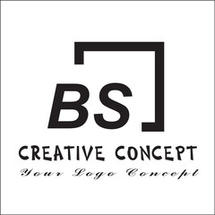 Square BS 2 Letter Logo Creative