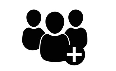 Add user sign icon. Vector illustration