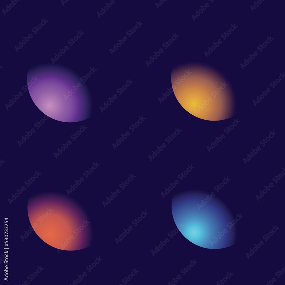 Poster abstract background with planets highlights. game galaxy objects, funny cosmic elements recent vecto