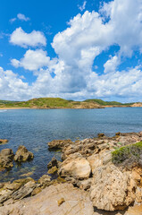 Binimel la Beach in Menorca, Spain.