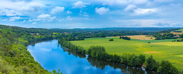 Dordogne river panorama france landscape