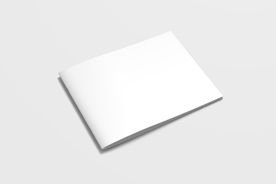 Blank landscape cover us letter size top view