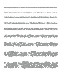 Obraz premium クレヨン素材 色々な太さの線セット