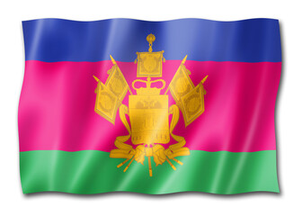 Fototapeta premium Krasnodar state - Krai - flag, Russia