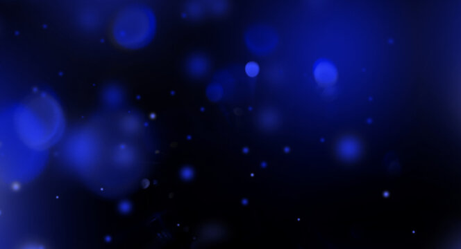 Blue Lens flare particles. Abstract background