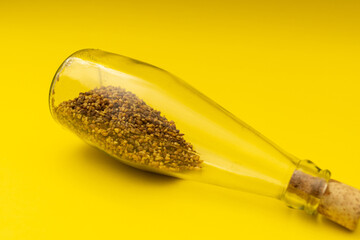 Fototapeta premium Useful buckwheat tea in a glass bottle