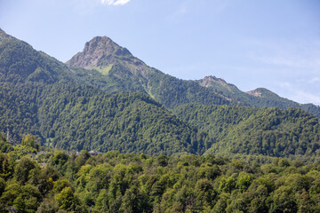 Mountains of the Caucasus in nature.