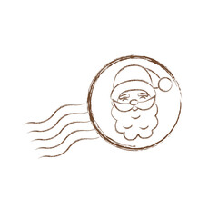 Santa Claus stamp - Chrictmas concept