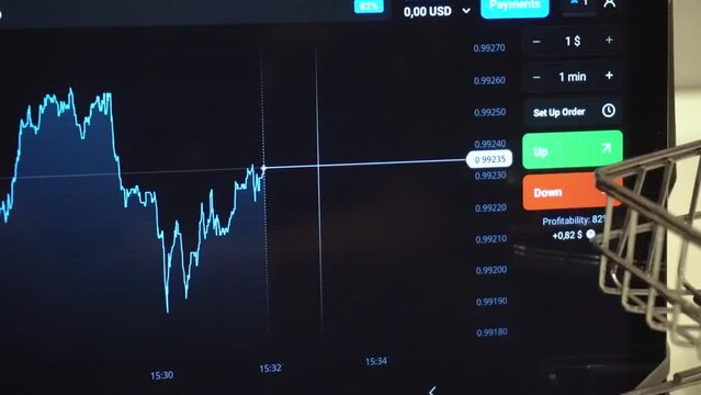 Graph of crypto currency online. Quotes of eth and btc at stock exchange. Stock exchange market chart of ethereum. View at the app on the screen of the laptop or pc