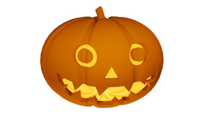 halloween pumpkin jack o lantern scary face with light glowing inside