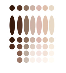 palette, color, skin tones, powder, shades, foundation, beige, brown, delicate, colors, color wheel, decor, color matching, nude,