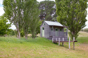 Daylesford, Victoria / Australia - November 1 2014:  Side view of an inviting and charming small...