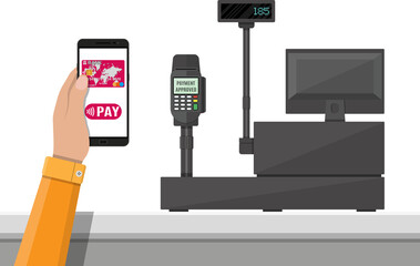 Nfc payment in supermarket