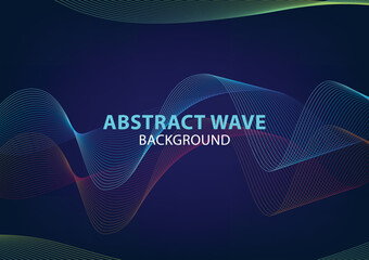 Abstract Wave Background. Colored sound wave. Equalizer for music. Backdrop with lines and waves.
