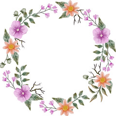 an elegant watercolor flower frame