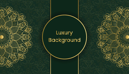 Gorgeous creative mandala style greeting card. Arabesque style ornamental background design. Invitation, Diwali, India, Indian, Arabic, Damask, Asian, Turkish.