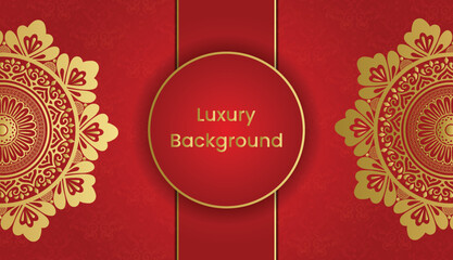 Gorgeous creative mandala style greeting card. Arabesque style ornamental background design. Invitation, Diwali, India, Indian, Arabic, Damask, Asian, Turkish.