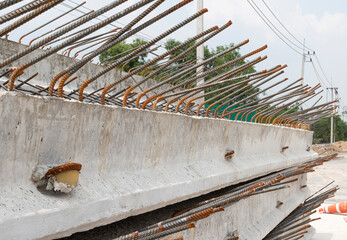 Concrete beams for road construction