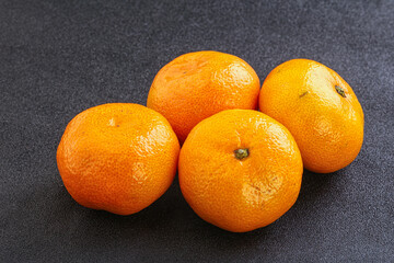 Fresh ripe juicy yellow mandarin
