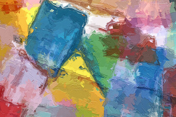 Beautiful abstract oil painting texture illustration
