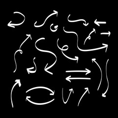 Set of hand drawn arrow 