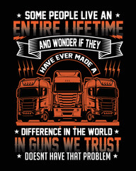 Truck drivers made a difference t-shirt design 