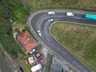 aerial view of Saltburn by the Sea, commonly referred to as Saltburn,  North Yorkshire