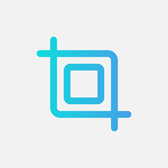 Obraz premium Crop icon in gradient style about camera, use for website mobile app presentation