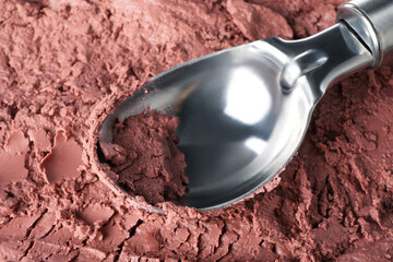 Concept of delicious sweet food, ice cream
