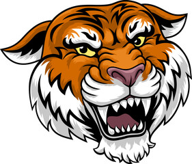 A tiger angry tigers team sports mascot roaring