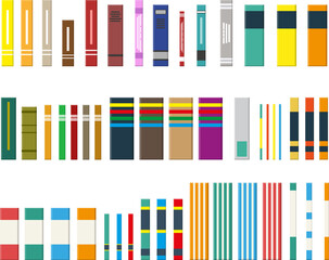Obraz premium Library, set of different books.