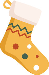 Christmas socks for Christmas. PNG illustration.