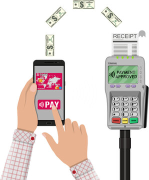 POS terminal with pinpad and smartphone