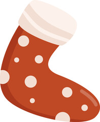 Christmas socks for Christmas. PNG illustration.