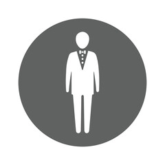 Man, Gentle man icon. Gray vector sketch.