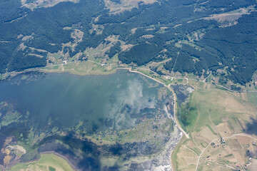 Matese lake aerial, Italy