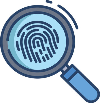 Fingerprint Evidence Icon Isolated On White Background