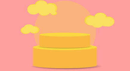 Abstract scene background. Product presentation, mock up, show cosmetic product, Podium, stage pedestal or platform. Vector illustration