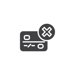 Fototapeta premium Declined payment vector icon