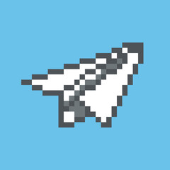 paper airplane pixel art