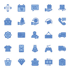 Fill blue outline icon for Black Friday