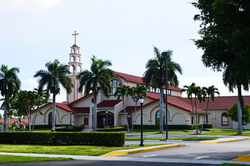 Naklejka premium Church on Marco Island at the Gulf of Mexico, Florida