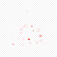 heart love vector confetti frame valentine pink