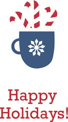 Merry Christmas and New Year Composition isolated Vector illustration on white background