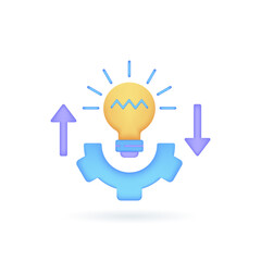 Critical thinking 3d icon. for problem solving, creative, thinking, reasoning, analyzing, decision making and solution. 3d render vector illustration