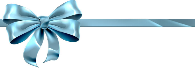 Blue Bow Gift Background