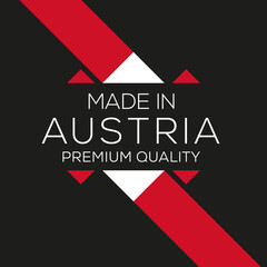 Made in Austria, vector illustration.