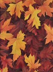 Naklejka na ściany i meble outono, folhas , castanho, folhagens, árvore