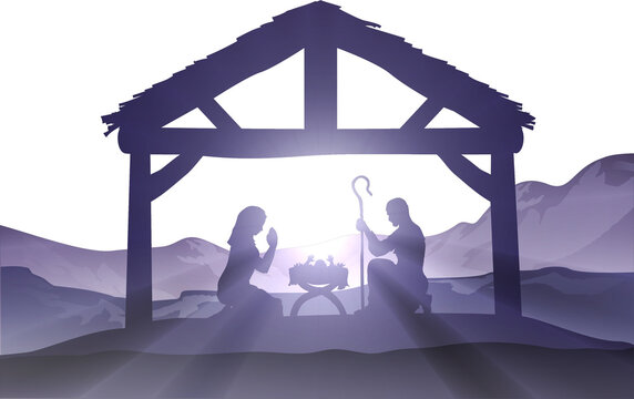 Christmas Manger Nativity Scene